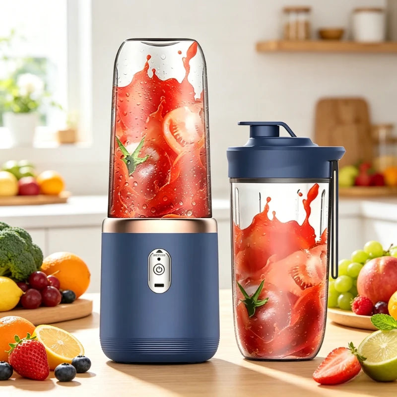 Portable Blender Bottle Electric 6 Blades Multifunction Juice Blender Fresh Juice Smoothie Blender Ice CrushCup Food Processor Ürün ana görseli
