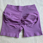 Back Scrunch Shorts Women Seamless V-Back Waist Line Scrunch Booty Shorts Fitness Workout Running Yoga Gym Shorts