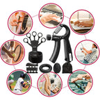 Mechanical Counting Grip Strength Trainer With Finger Exerciser For Muscle Building Hand Injury Recovery Rehabilitation Training