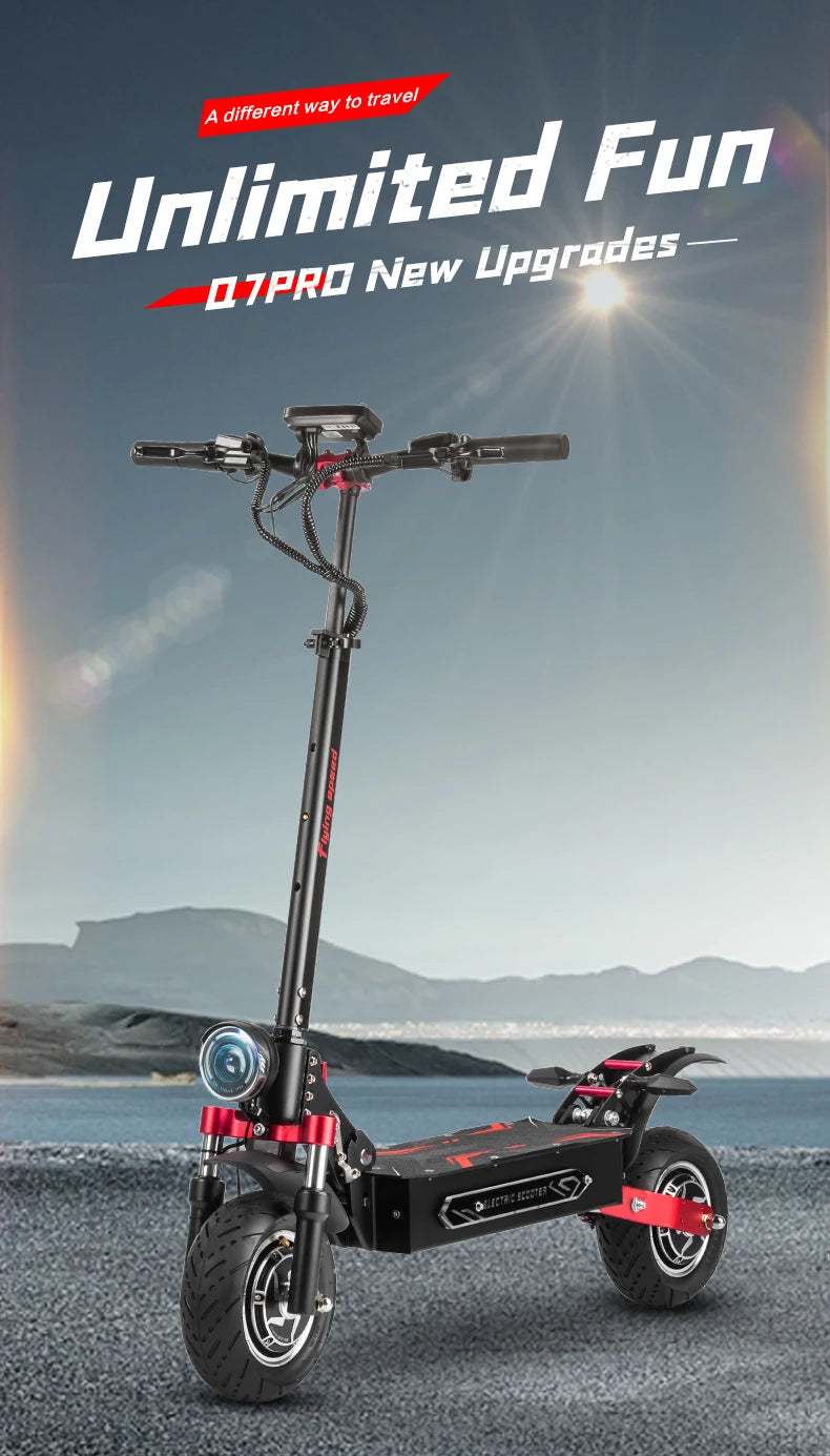 BOYUEDA Q7Pro Max Electric Scooter 2*1600W Dual Motor 52V28A Battery Adult Off-road E-Scooter 10 Inch City commuting EScooter