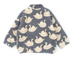 2026 KS Brand Winter Baby Girls Boys Lambswool Cherry Jackets Kids Clothes Boys Sequin Cartoon Outerwear Children's Coats 1-9Yrs