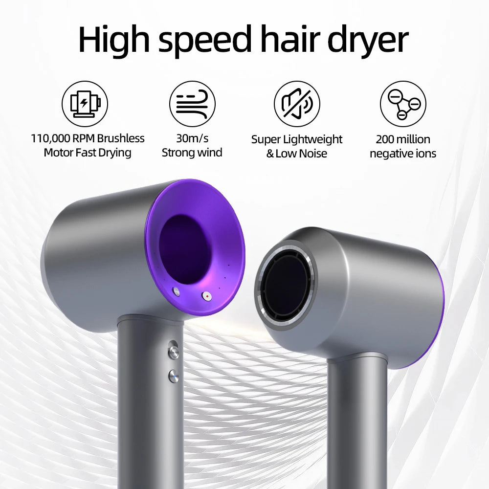 1600W Professional Hair-care Negative Ion Hair dryer 220V Leafless Hairdryer High Speed household Blow Dryer Salon Style Tool