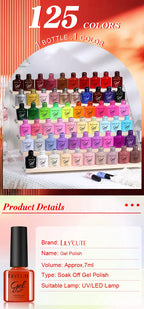 LILYCUTE 6PCS Gel Nail Polish Set Summer Neon Nail Gel Kits For DIY Nail Vernis Semi Permanent UV Lamp Gellak Nail Varnish Set