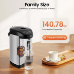 750W Water Heater, Hot Water Dispenser, Electric Kettle 4L Black 220V, Fast Boiling Large Capacity for Home Drinking Water