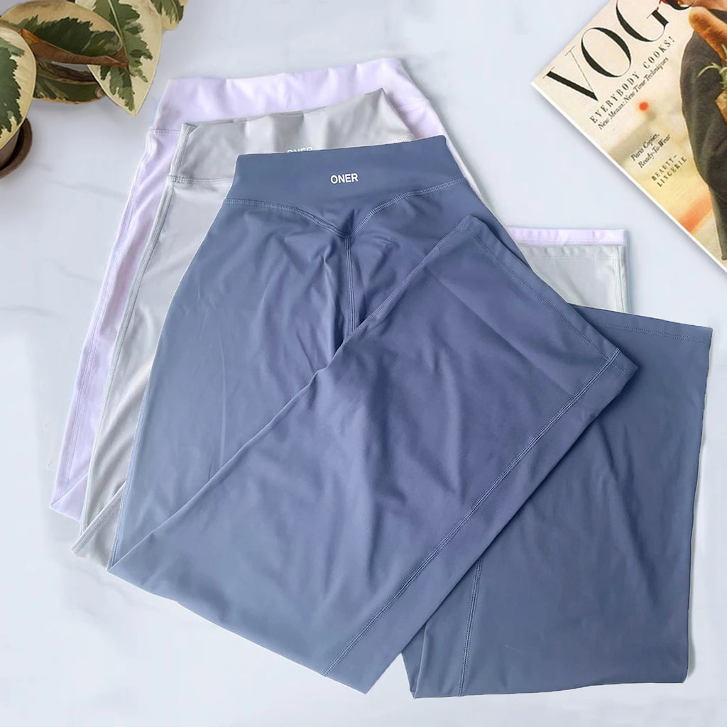 Flared Leggings Straight Leg Leggings Woman Wide-leg Pants Yoga Breathable Fitness Clothing Versatile Casual Pants