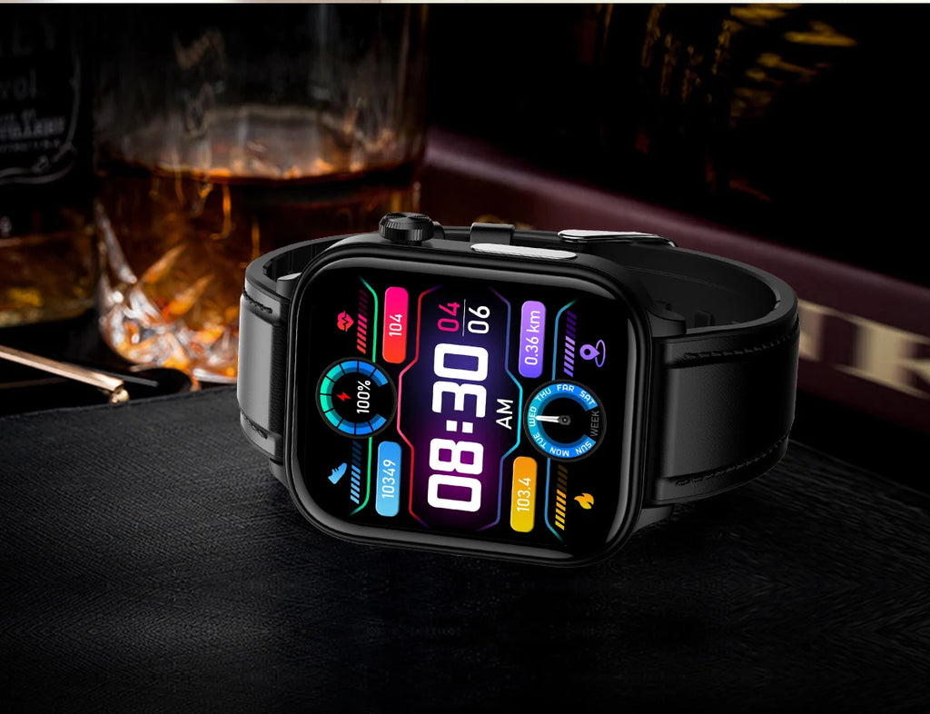 2025 New AI Diagnosis Blood Lipids Uric Acid Body composition Test Smart Watch For Men ECG+PPG Bluetooth Call Health Smartwatch