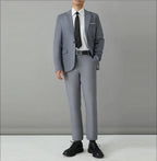 S-8XL Suit Men's Fashion Casual Outdoor (Blazer+ Pants) Gentleman Business Wedding Slim-fit Formal British Style Wedding Suit