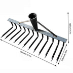 Weeding Hoe Rake 4/7/9/12 Teeth Farm Tool Weeding Scarifier Artifact Agricultural Nail Harrow Carbon Steel Garden Weeding Tools