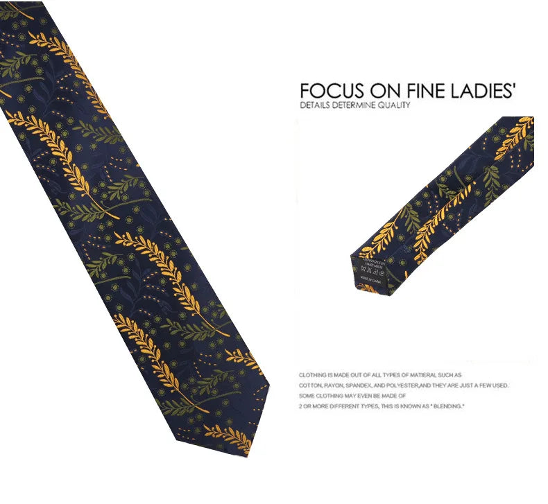Trendy Handmade Polyester Silk Tie Men's Business Suit Accessory Floral Patterned Bow Tie for Wedding Prom Party Gift