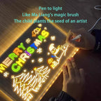 Attached With 7 Colorful Pens Light Up Acrylic Message Board Rewritable DIY Children's Glowing Drawing Board Message Lamp 2026