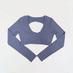 New Summer Women's Backless Long Sleeved Yoga Top Breathable Soft Sportswear for Gym Training Comfortable Fitness Clothing Woman