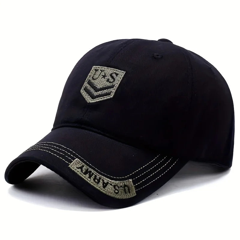 Outdoor Men's Camouflage Hat Trendy Embroidered Baseball Cap UV Protection Sun Hat Peaked Cap Military Cap For Fishing Hiking Ürün ana görseli