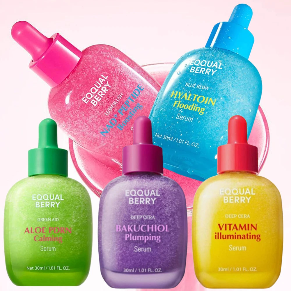 EQQUALBERRY ALOE PDRN & NAD PEPTIDE Skin Kit - HYALTOIN Serum, Bakuchiol Plump Calming Toner Serum Korean Daily Skin Care
