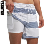 ESCATCH Summer 2026 New Fashion Polyester Swimming Shorts Men Gym Board Quickly Dry Elastic Waist Traje De Baño Beach Pants