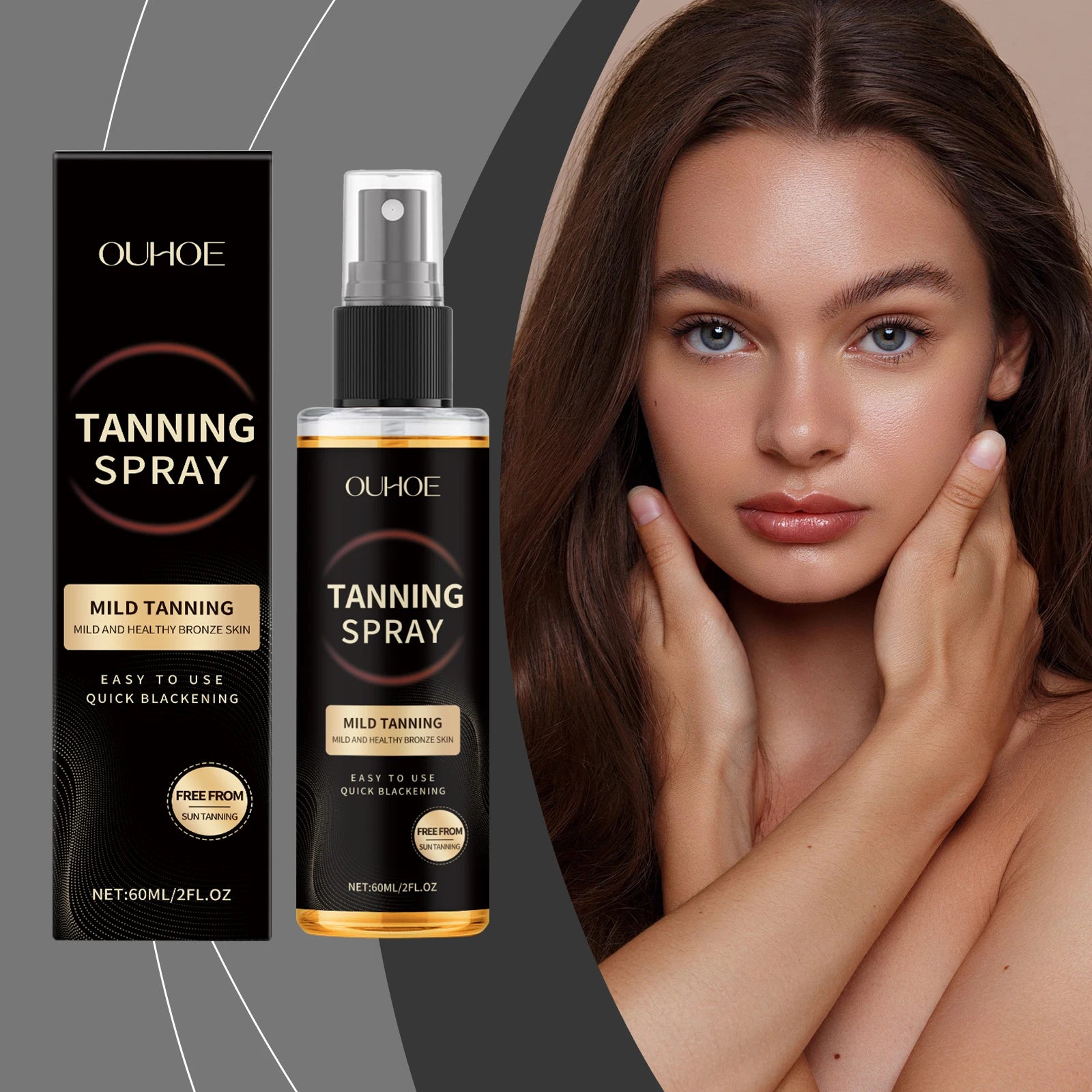 Enhancing Tan Spray Sunless Bronzing Accelerating Darkening Shiny Bronze Moisturizing Summer Beach Sunbathing Self Tanning Mist Ürün ana görseli