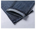 Wthinlee New Business Men's Jeans Casual Straight Stretch Fashion Classic Blue Black Work Denim Pant Trousers Male  Clothing