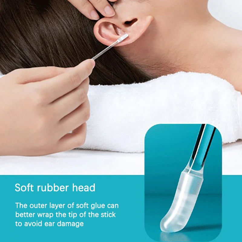24Pcs Disposable Silicone EarWax Remover sticky ear pick For Kids Olders Adult S/L Ear Cleaner Reusable Adhesive Earpick Secondary image