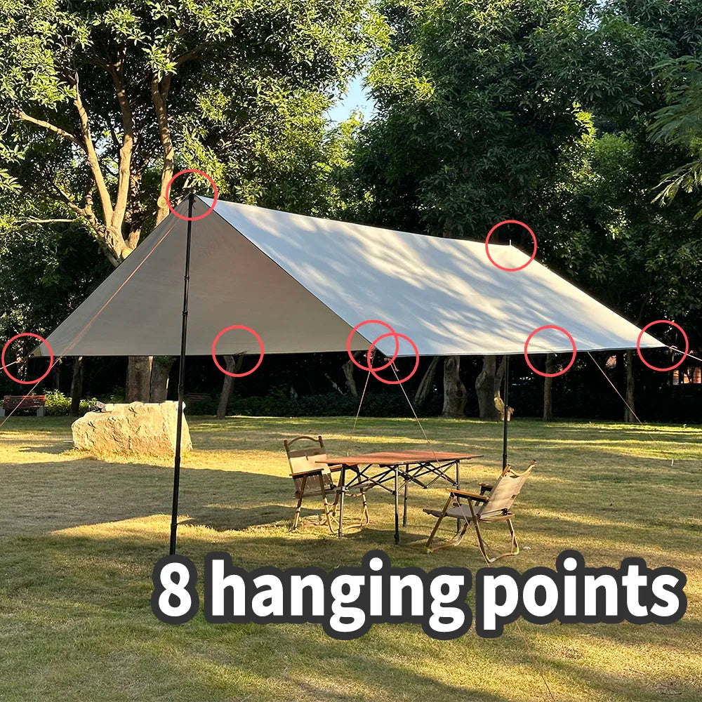 Camping Tarp Waterproof Tent Tourist Awning Shade Garden Canopy Beach Sunshade Outdoor Ultralight Sun Shelter Hiking Backpacking