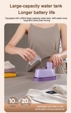 Handheld Vertical Garment Steamer Mini Travel Clothes Ironing Machine Fast-Heat Travelling Fabric Steam Iron Wet Cleaning Brush