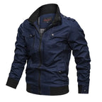 2023 new Pilot Bomber Jacket Coats Mens Cotton Cargo Jackets With Zipper Pockets Retro Casual Work Jacket Male Clothing Outwear