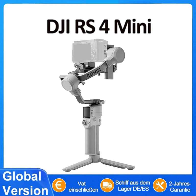 DJI RS 4 Mini Smart Sensitive Tracking Works With Cameras Smartphones Quick Vertical Change Ready In 1S Handheld Gimbal Camera Ürün ana görseli
