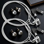 2Sets Security Hardware Cable Lock 6Ft Keyed Laptop Locking Cable for Notebook Pc Monitor Anti-Theft Device with Smooth Rotating