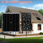 High Efficiency Outdoor Solar Panel Dual Exhaust Fan for Dog Warehouse RV Greenhouse Fan Air Pump Cooling Temperature