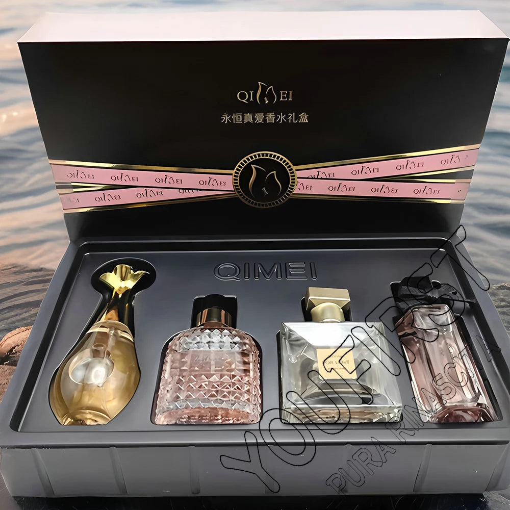 Luxury Brand Perfume Women Eau De Parfum Femme Gift Box 4Pcs Set 100ml Perfumes De Mujer Fresh Natural Floral Fruity Scent Spray Ürün ana görseli