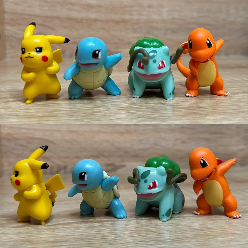 Pokemon Action Figure Pikachu Toys Charmander Squirtle Bulbasaur Pocket Monster Tiny Figure Childrens Gift Ürün ana görseli