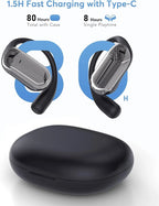 AI Translation Earbuds BT 5.4 Headphones Translator with 144 Languages OWS Real-Time Earphones Ear Buds for Travel Business