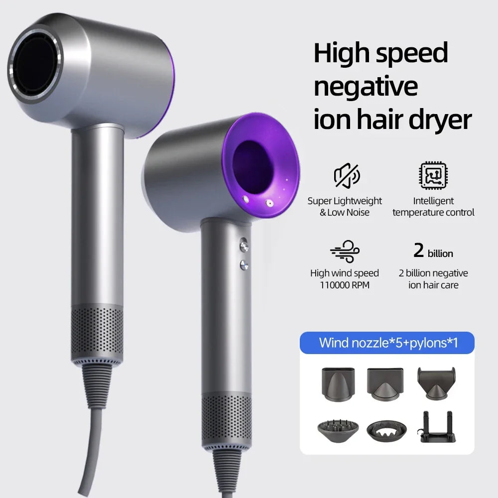 1600W Professional Hair-care Negative Ion Hair dryer 220V Leafless Hairdryer High Speed household Blow Dryer Salon Style Tool Main image