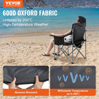SucceBuy Outdoor Camping Chair 350lbs High Load Ultralight Folding Chair Portable Beach Hiking Picnic Travel Seat Fishing Tool