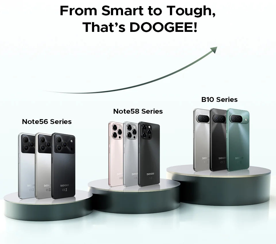 World Premiere DOOGEE B10 Smartphone 7600mAh Battery 6GB 256GB 6.6'' Display 64MP AI Camera Gemini AI Android 16 Mobile Phone