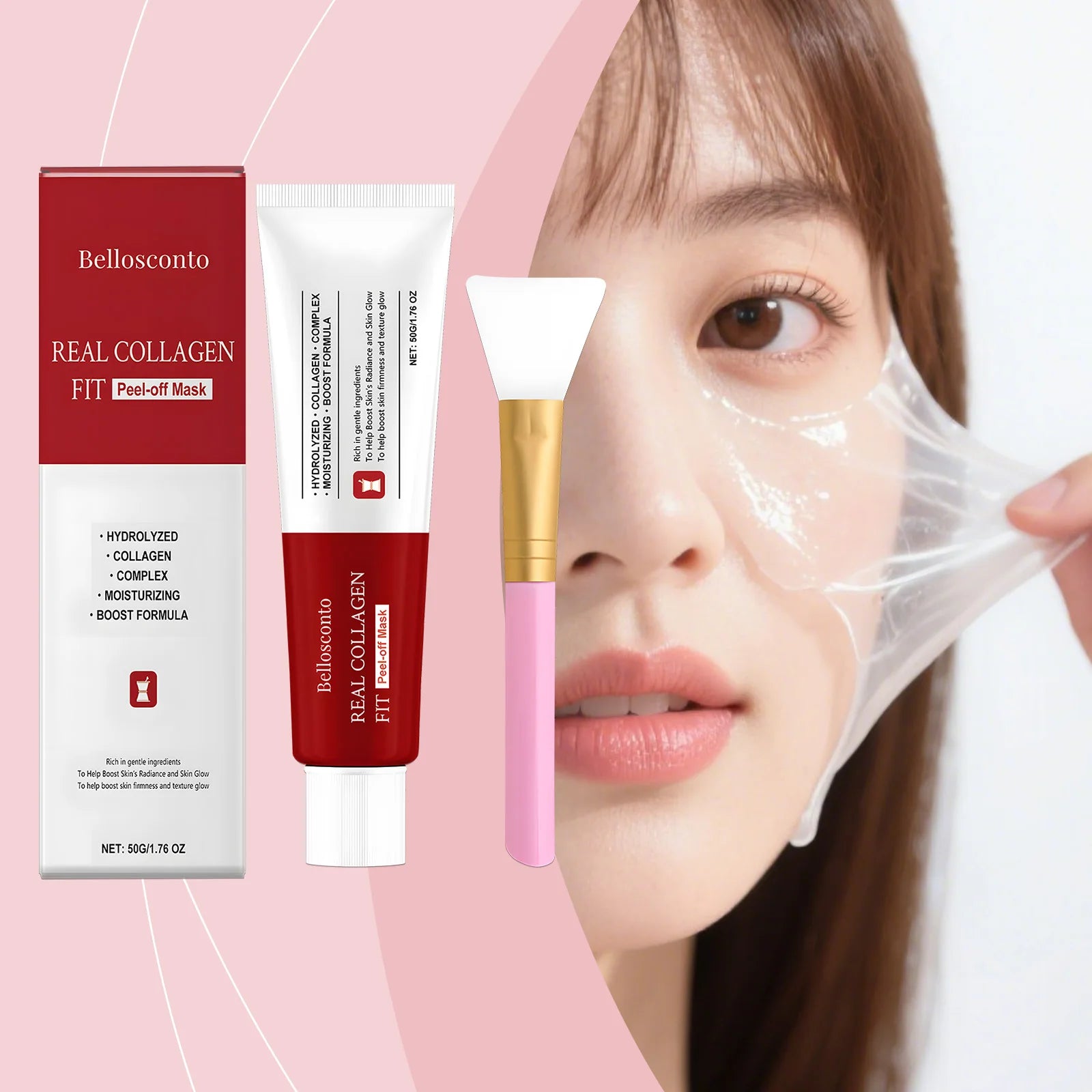 Collagen Peel off Mask Overnight Moisturizing Facial Cleansing Glow Skin Barrier Repair Collagen Mask Wrapping Night Care 50g Ürün ana görseli