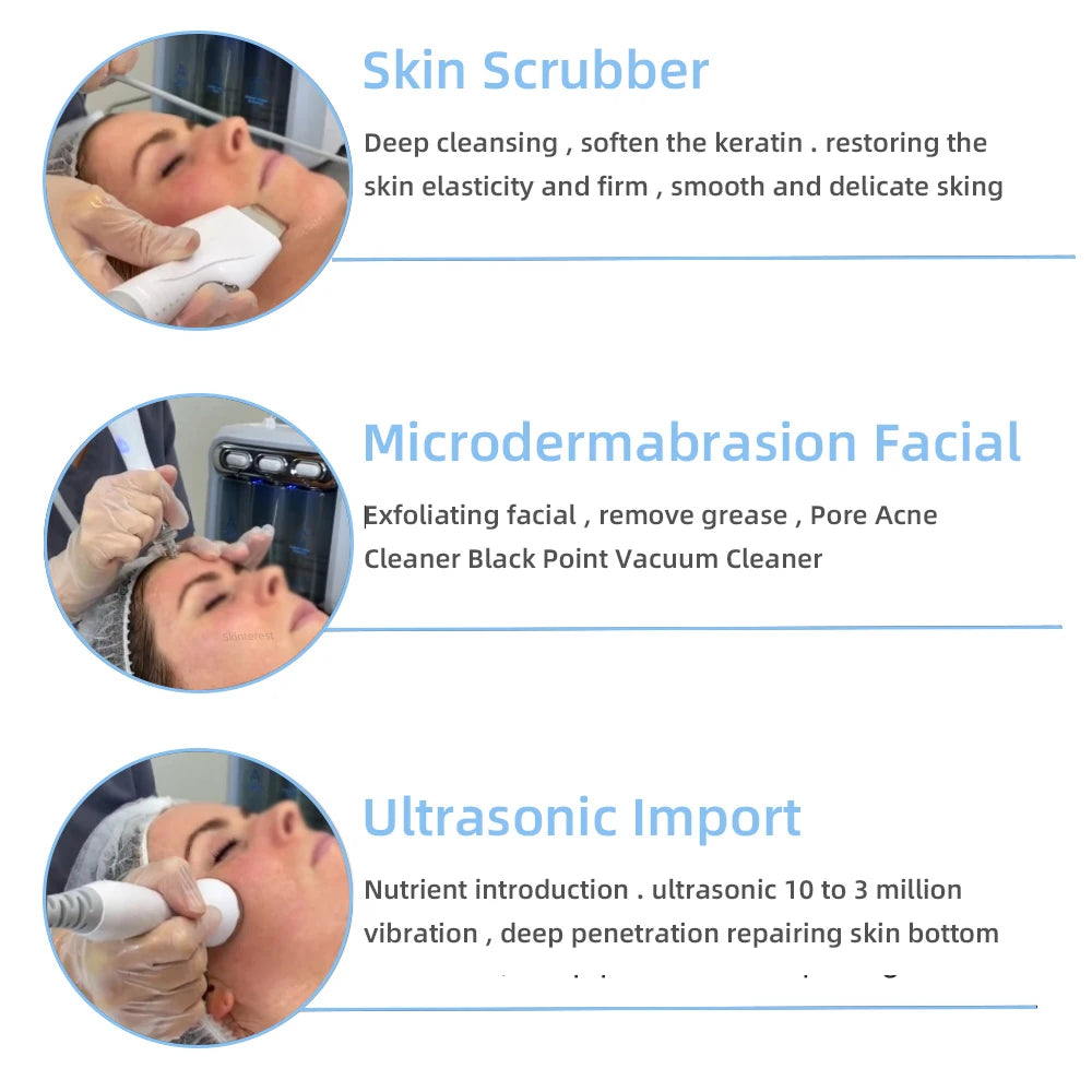 7 in 1 Dermabrasion Peel Spa Facial Machine Skin Rejuvenation Hydro Dermabrasion Hydro Aqua Face Deep Cleaning Skin Care Device
