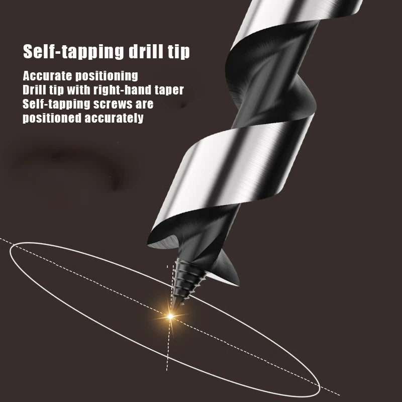 230mm Metal Steel Center Drill 6/8/10/12/14/16/18/20/22/25mm HSS Twist Drill Bit for Wood Door Lock Reaming Woodworking Tools