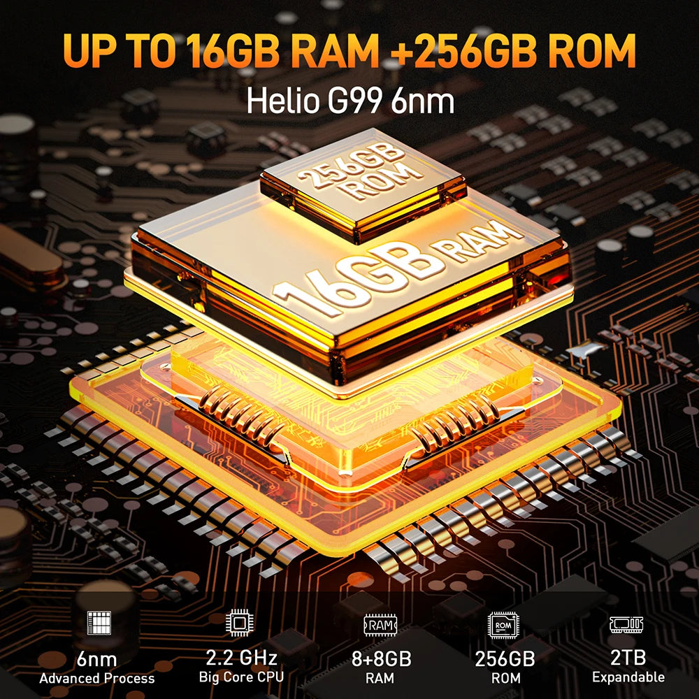 Ulefone Armor 21 Smartphone, G99 Android 15, 16GB RAM, 256GB ROM, Rugged Phone, 64MP, 9600mAh, Mobile phone, Global