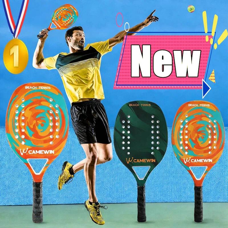 Newest High Quality Beach Tennis Racket Carbon Fiber Beach Tennis Racket Soft EVA Surface Tennis Racquet with Bag Lightweight Ürün ana görseli
