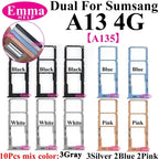 10Pcs Dual Card Phone Sim SD Card Tray For Samsung Galaxy A14 A24 A34 A54 A13 A23 A33 A53 A73 Sim Card Holder Adapter Drawer