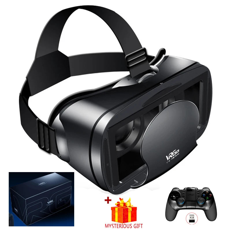 Virtual Reality 3D VR Headset Smart Glasses Helmet for Smartphones Cell Phone Mobile 7 Inches Lenses Binoculars Goggles Devices