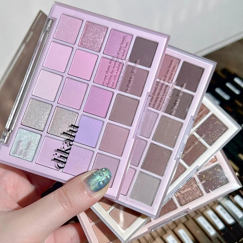 DIKALU 20-Color Korean Low Saturation Eyeshadow Tray Matte Waterproof Brown Pink Eye Shadow Palette Long-lasting Daily Makeup Ürün ana görseli
