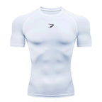 Men Running Compression  Short Sleeve Sport Tees Gym Fitness Sportshirts Male Jogging Tracksuit Homme Athletic Shirt Tops  902