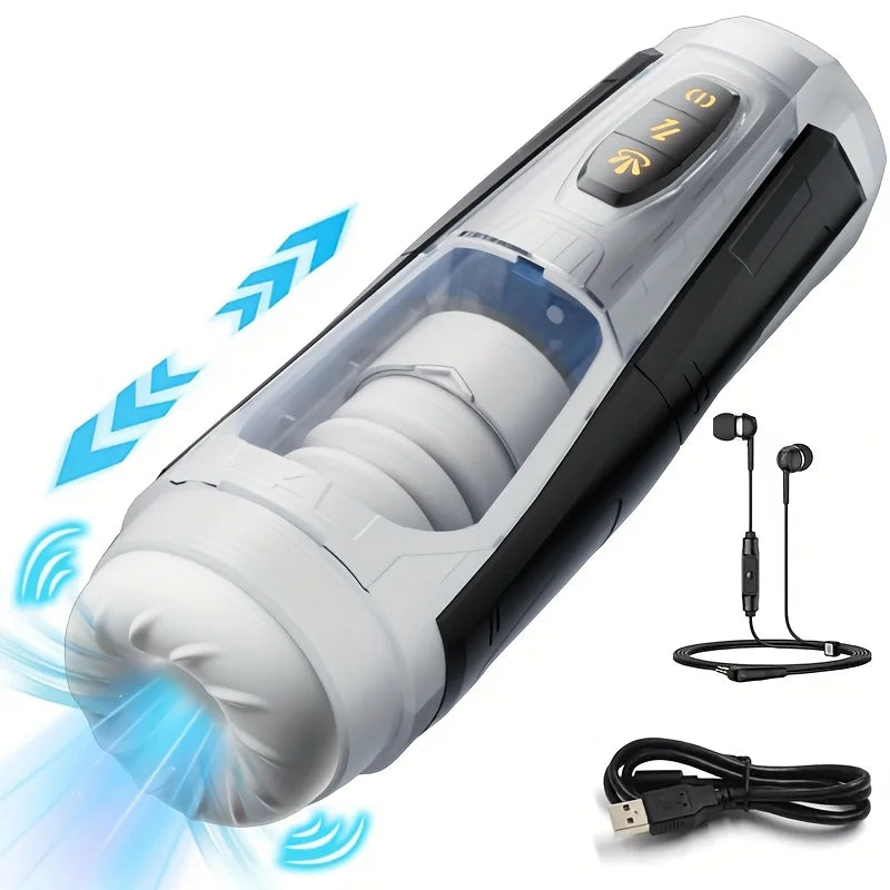 7 Thrusting & Vibrating Stimulation Modes Male Masturbator Cup Mens Realistic 3D Sleeve for Male Masturbation Penis Training 18+ Ürün ana görseli