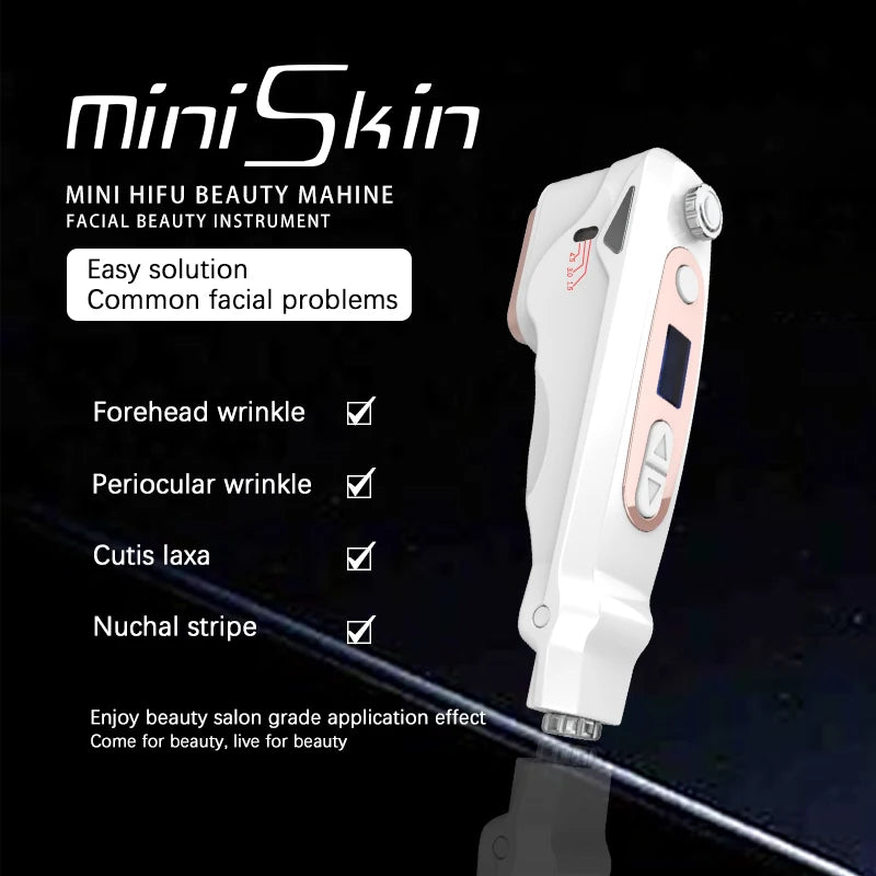Professional Mini HIFU Facial Rejuvenation Anti Aging Wrinkle Beauty Machine Ultrasonic Skin Care SPA Salon Home Use For Women