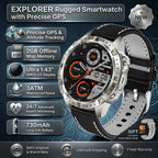 Smart Watch for Men GPS Offline Maps 2G ROM 10ATM Waterproof Heart Rate Diving Skiing Hiking Rugged Durable Smartwatch Men Women