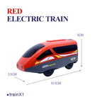 Electric Train Locomotive Magnetic Car Diecast Slot Fit All Brand Wooden Train Track Railway For Kids children's Toy W02