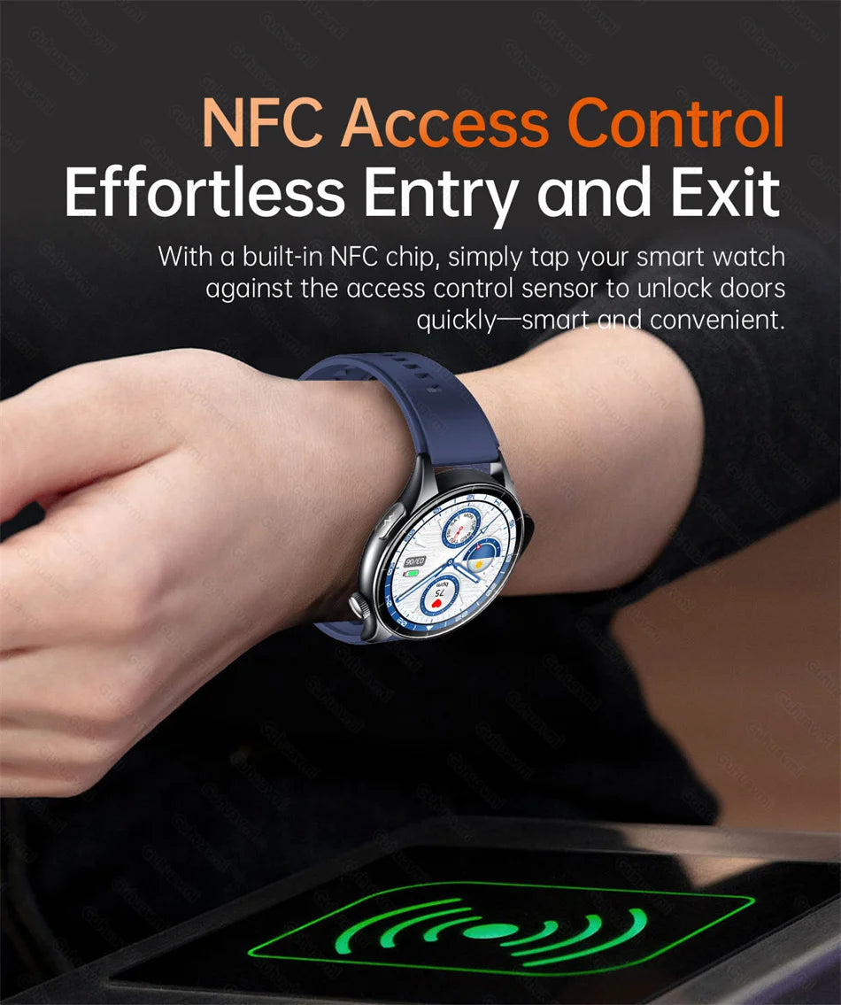 2026 New Smart Watch NFC ECG+PPG Blood oxygen Uric Acid Blood Pressure Sapphire Smartwatch Men For Android iOS Smart watch men