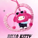 Genuine Hello-Kitty Pop Star Velvet Pendant Series Vinyl Doll Blind Box Trendy Kawaii Surprise Gift Lovely Trendy Blind Box Toys