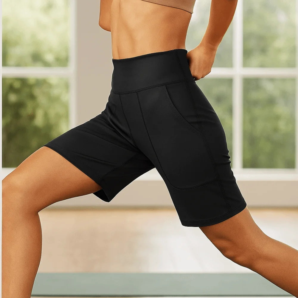 Active Wear Elastic Waist Women Running Shorts High Waist Quick Dry Sport Shorts Comfortable Breathable Yoga Pants Workout