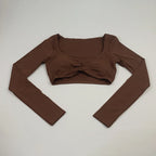 Quick Drying Breathable Short Yoga Sexy Clothes For Women Nude Feeling Fitness Tops Slim Fit Exercise Running Clothes